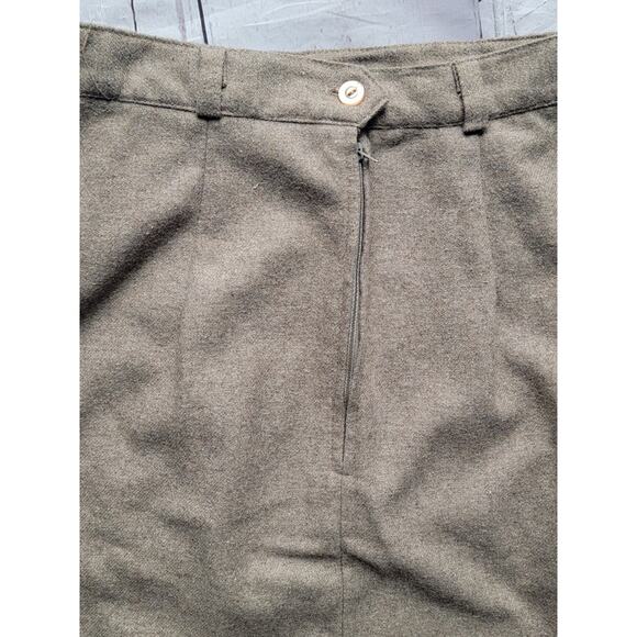 Vintage ILGWU Workers Union 1970s 1980s Tan Wool Women’s Pencil Skirt READ - Picture 7 of 8